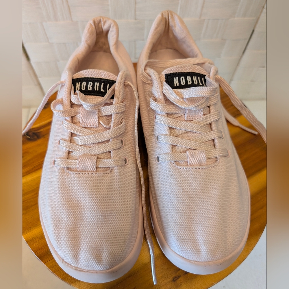 NOBULL Canvas Trainer Pink Low Top Training Shoes Womens 8.5 Mens 7